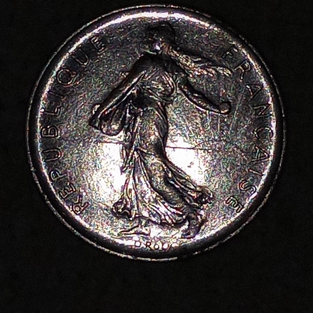 Antique Vintage 1973 France Republic 1 Franc Coin